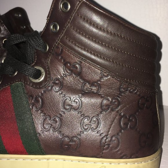 Gucci Signature leather hi-top sneaker - Picture 2 of 9